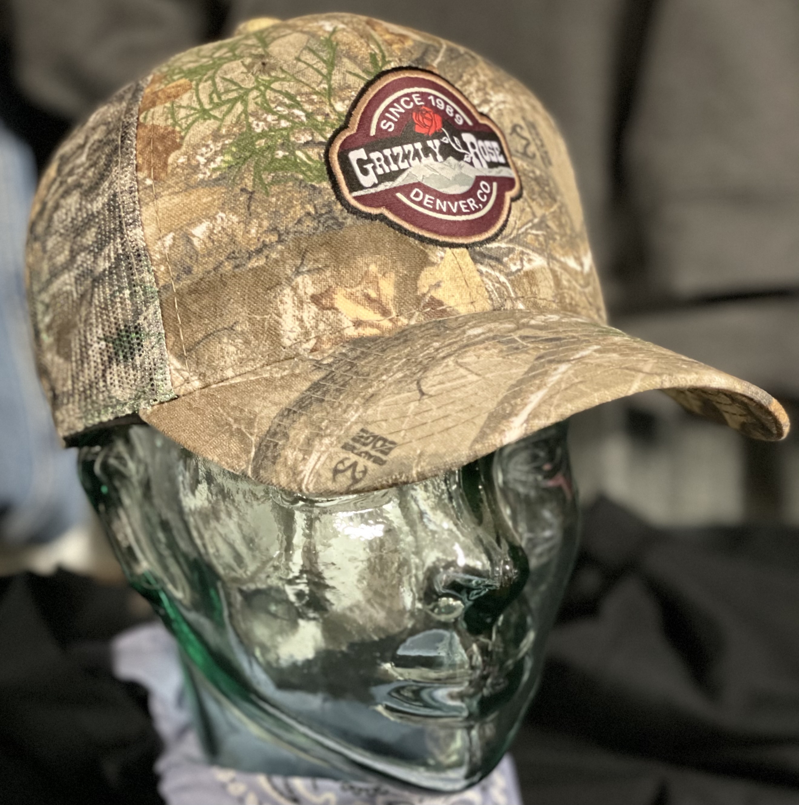 Hat Camo Logo Grizzly Rose